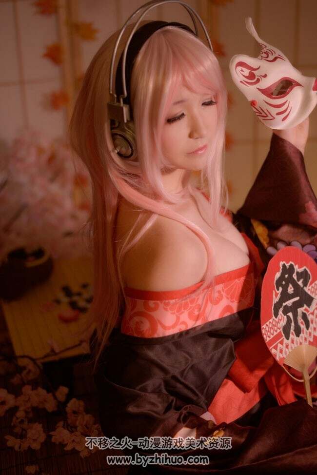CosPlay超级索尼子 夏日祭浴衣ver写真图集人体服装素材参考 20P