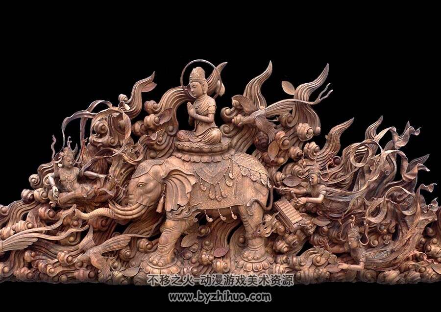 来看看日本佛教圣地念仏宗无量寿寺 华丽至极的木雕刻高清图片素材参考