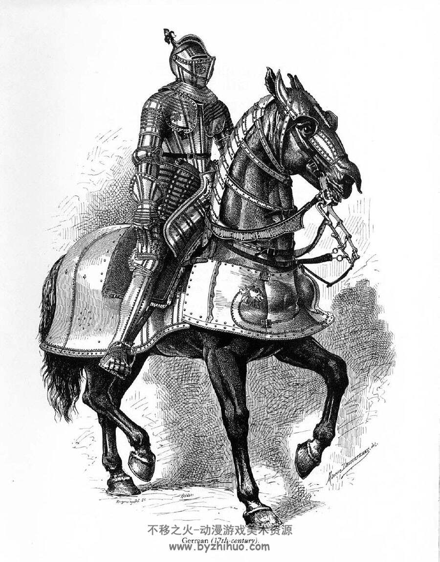 欧洲古代兵器和盔甲 人体服装艺用素材参考参考图片 127P