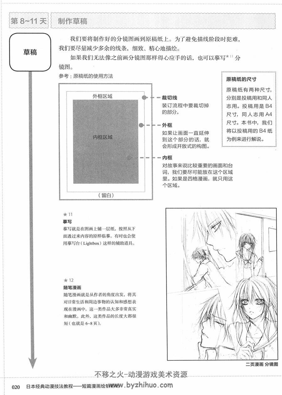 日本经典动漫技法教程 短篇漫画绘制基础 剖析漫画创作教程