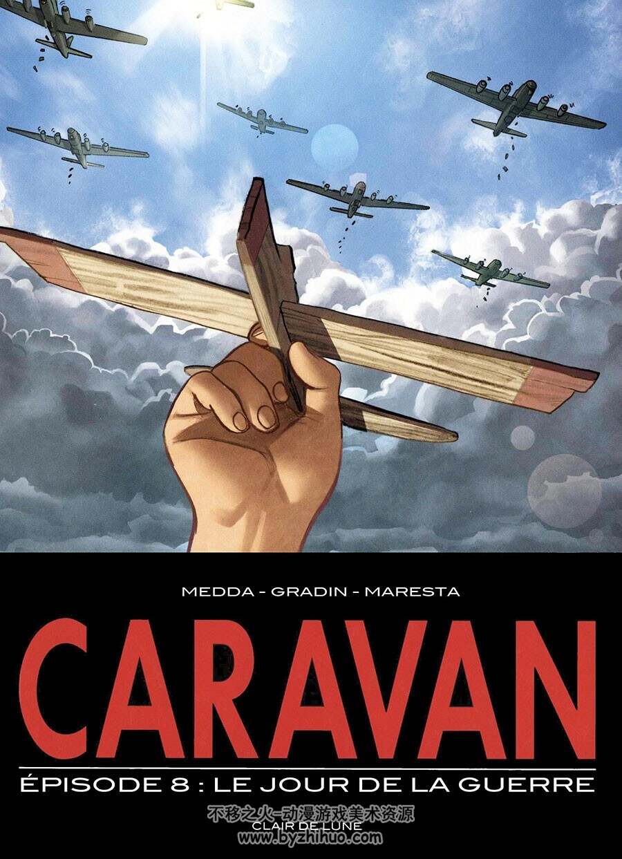 Caravan 5-8册 Fabio Valdambrini - Michele Medda - Lorenzo De Delici 现代战争黑白漫画