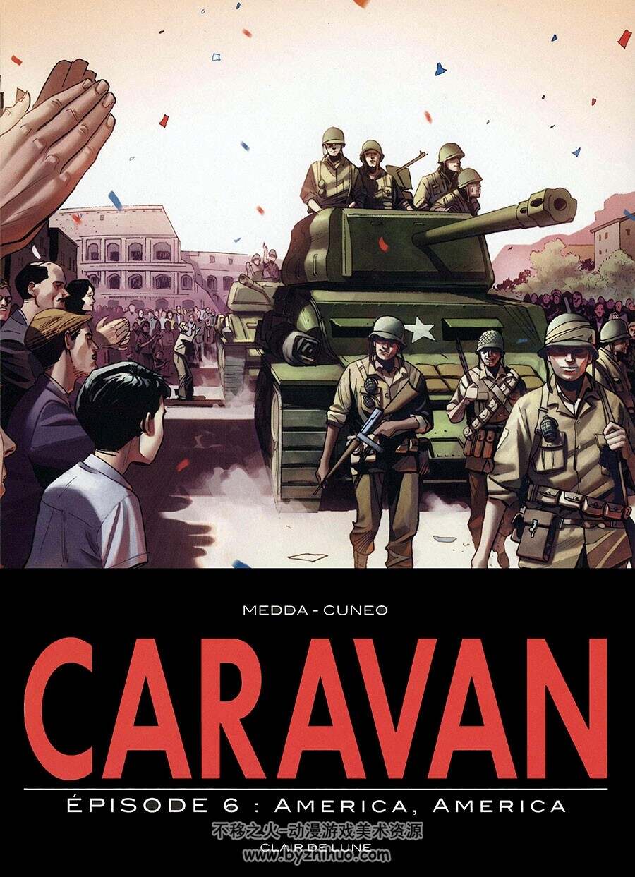 Caravan 5-8册 Fabio Valdambrini - Michele Medda - Lorenzo De Delici 现代战争黑白漫画