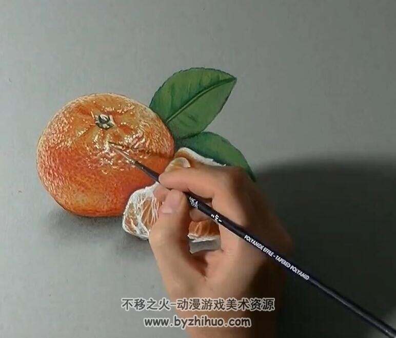 3D超写实手绘画步骤 高清视频学习教程 彩色铅笔水彩插画练习素材