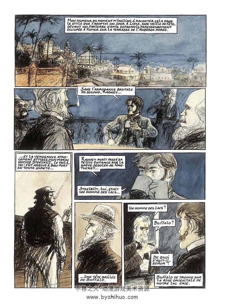 A la recherche de Moby Dick 全一册 Isaac Wens - Sylvain Venayre 手绘漫画