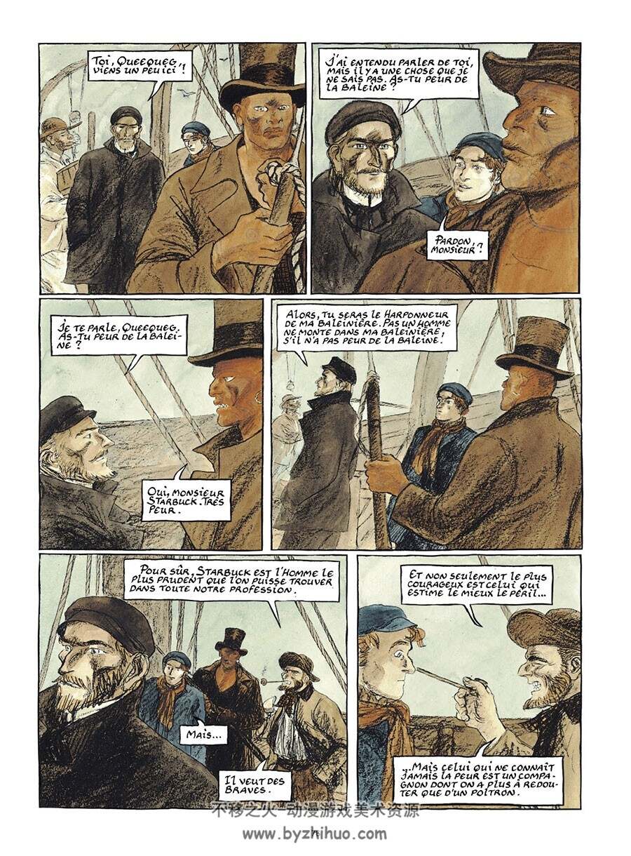 A la recherche de Moby Dick 全一册 Isaac Wens - Sylvain Venayre 手绘漫画