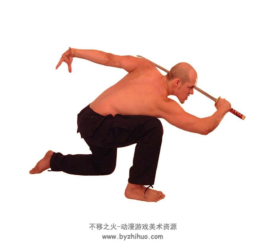 男性持刀攻击防守等武器动作pose写真图片美术素材参考 200P