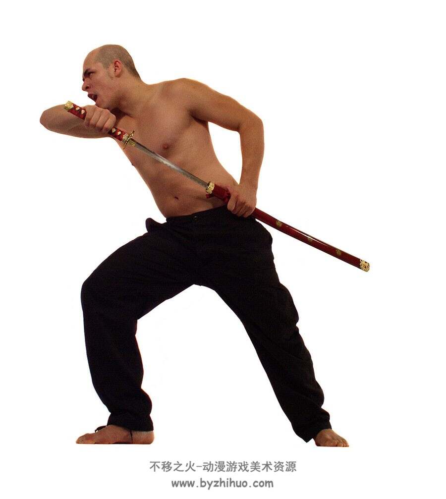 男性持刀攻击防守等武器动作pose写真图片美术素材参考 200P