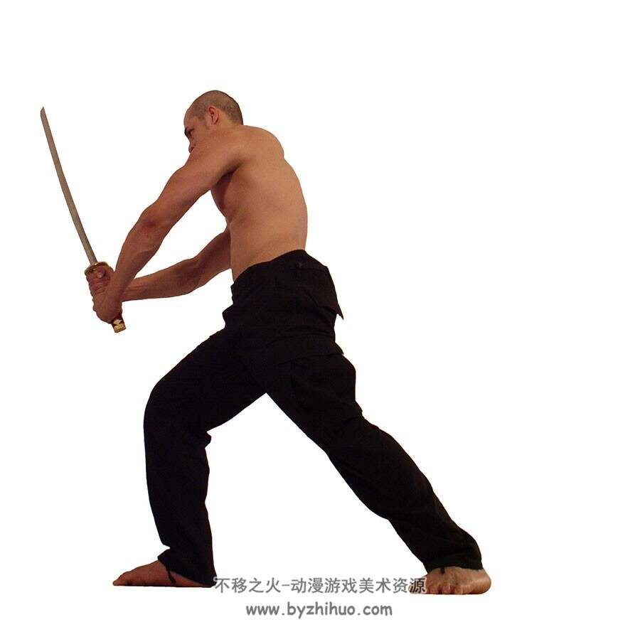 男性持刀攻击防守等武器动作pose写真图片美术素材参考 200P