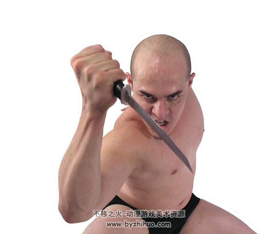 男性持刀攻击防守等武器动作pose写真图片美术素材参考 200P