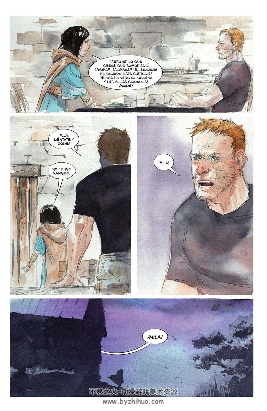 Ascender 第1册 Jeff Lemire - Dustin Nguyen 西班牙语手绘水彩风漫画