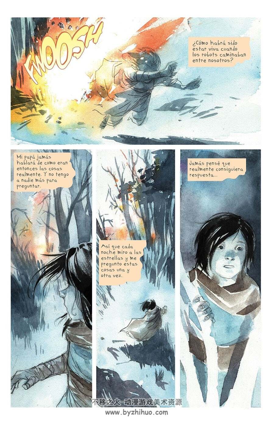Ascender 第1册 Jeff Lemire - Dustin Nguyen 西班牙语手绘水彩风漫画