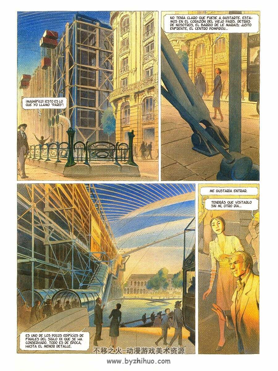 Volver a Paris  1-2册 Benoît Peeters - François Schuiten 西班牙语手绘科幻漫画