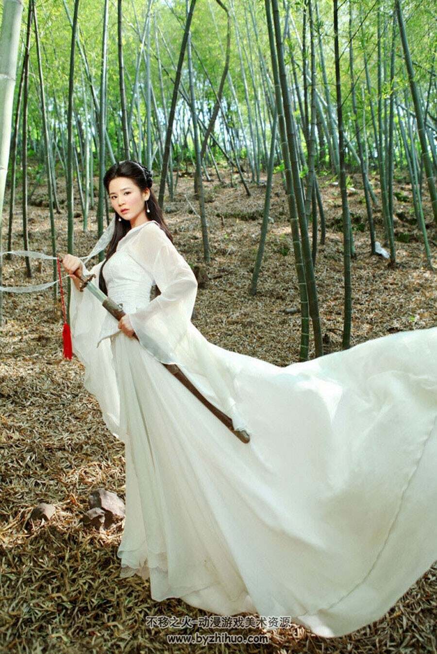 中式古装女模特人体艺用写真摄影素材美术参考 828P