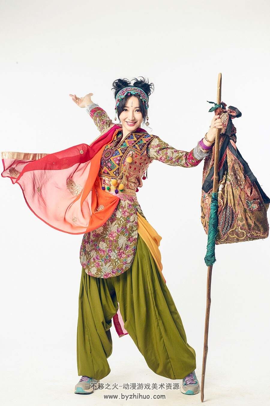 中国与印度古装传统服装国内明星柳岩剧照写真摄影图片素材参考 59P
