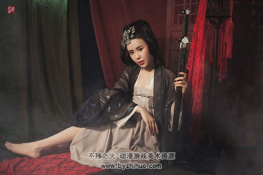 中式古装模特艺术写真摄影作品素材图片壁纸参考 258P