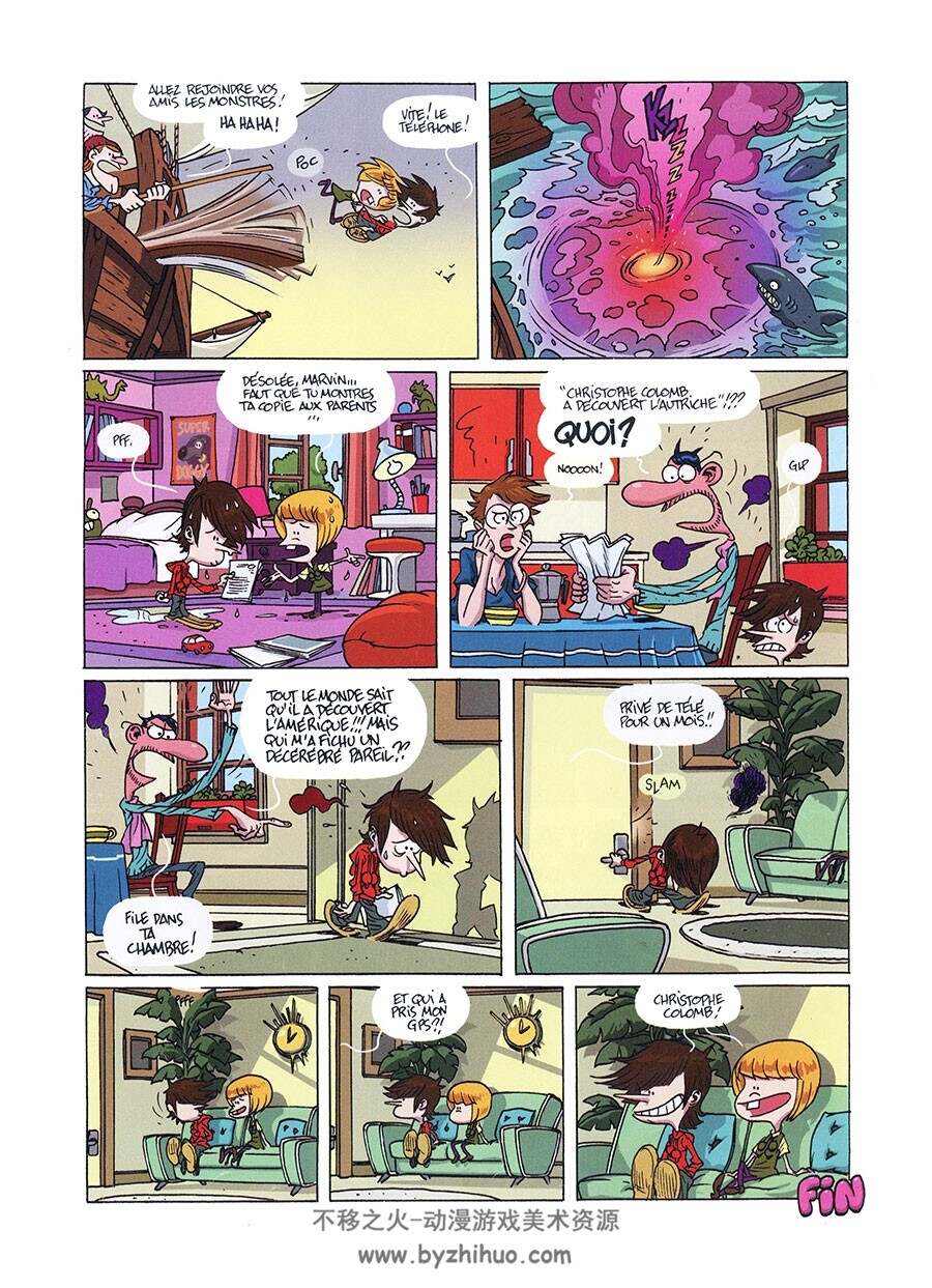 Les Chrono Kids 第4册 Zep - Stan - Vince 手绘儿童卡通彩色冒险漫画