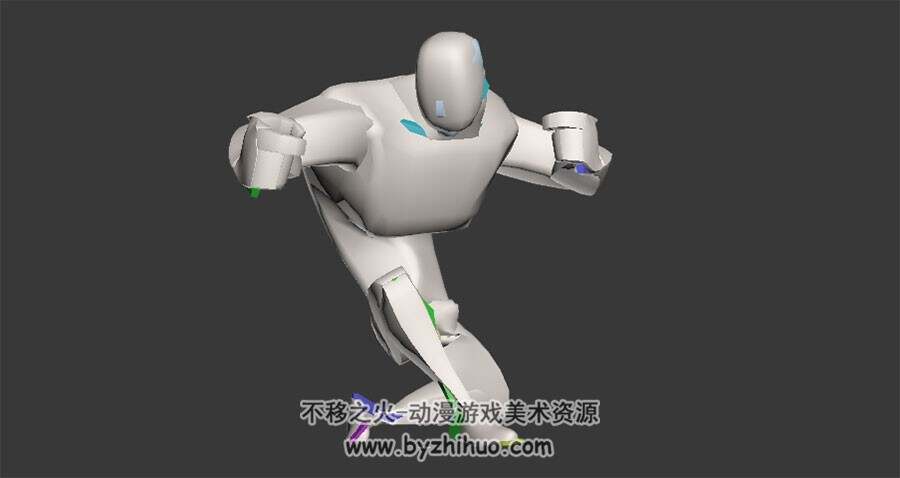 中国经典武术招式醉拳3DMax模型带骨骼动作下载