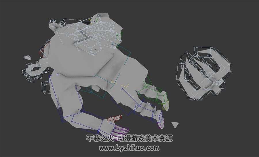 机械手怪物3DMax模型带绑定全套动作下载 没有贴图