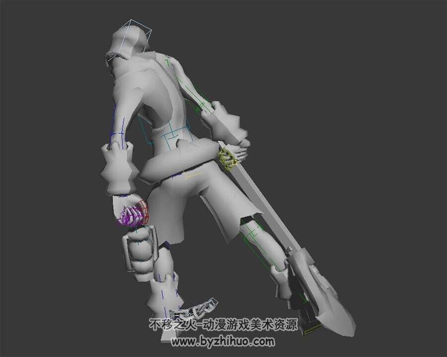 骷髅矿工行走动作3DMax模型下载 无贴图
