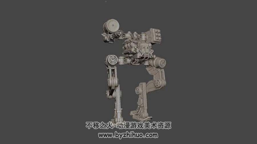 ZBrush建模视频教程 硬表面机器人制作雕刻视频教程