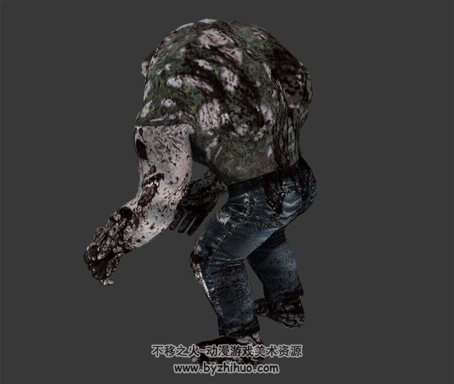 奇幻类游戏怪物Zombie僵尸3D模型下载 多种格式下载
