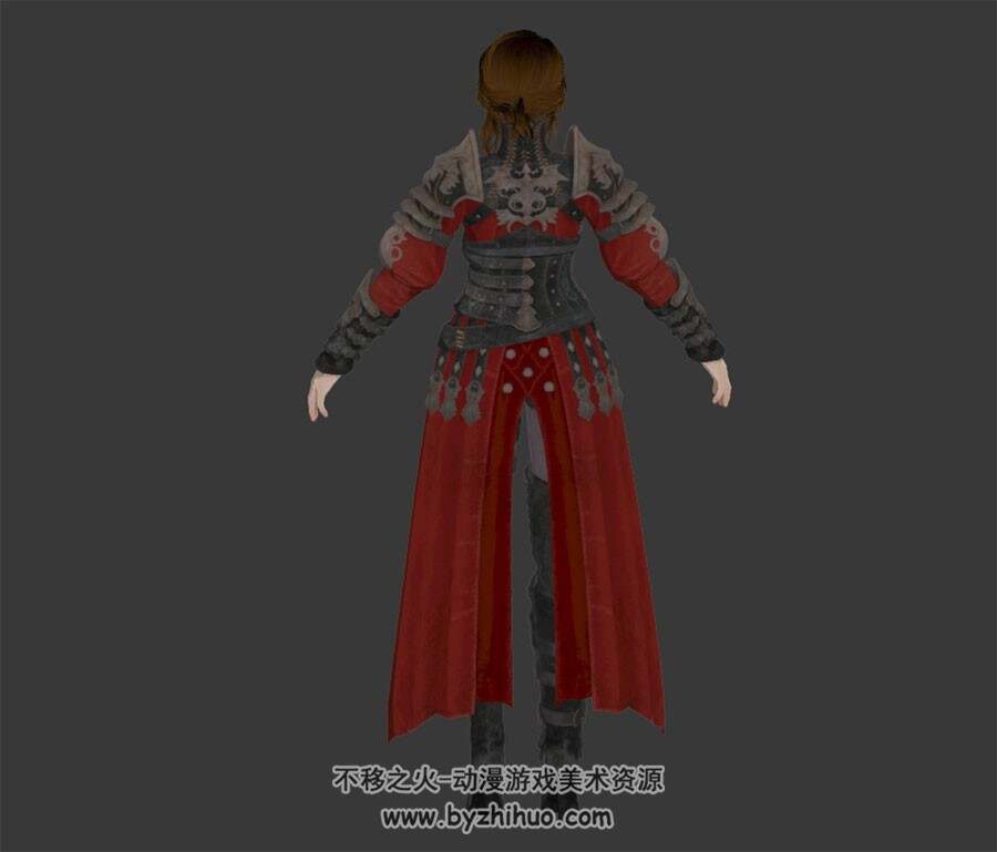 游戏次时代角色人物青眼女骑士3DMax高精模型下载