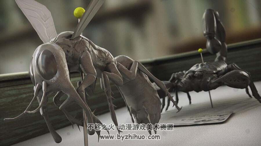 ZBrush昆虫建模教程 超逼真虫类雕刻视频教学 附源文件
