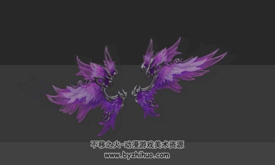 一组仙侠玄幻类翅膀3D模型下载 FBX Max OBJ格式分享
