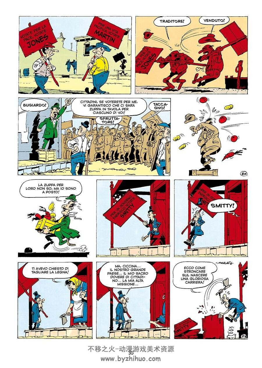 Lucky Luke - Corsa Per L'Oklahoma 第1册 Morris 意大利语彩色卡通漫画