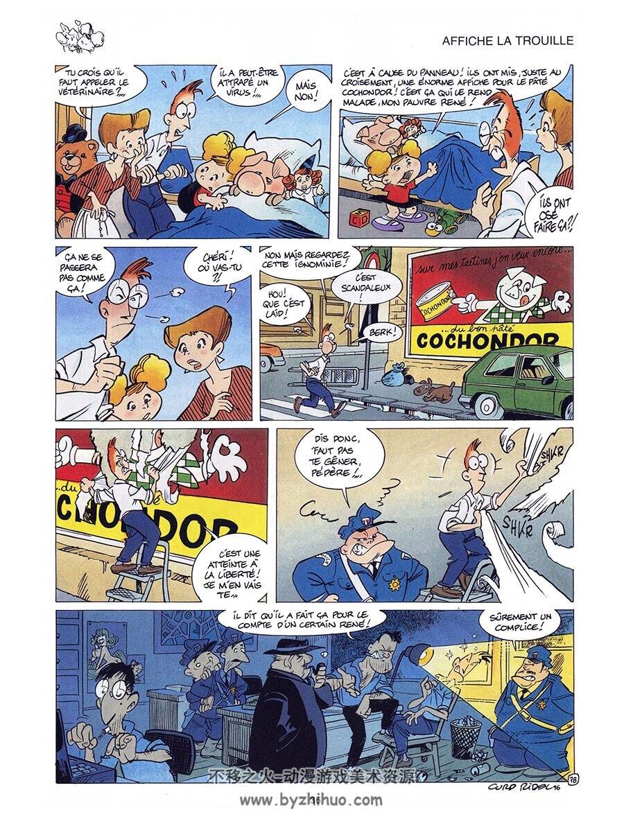Angèle & René - Le Porc de L'angoisse 第2册 Curd Ridel 儿童法语漫画