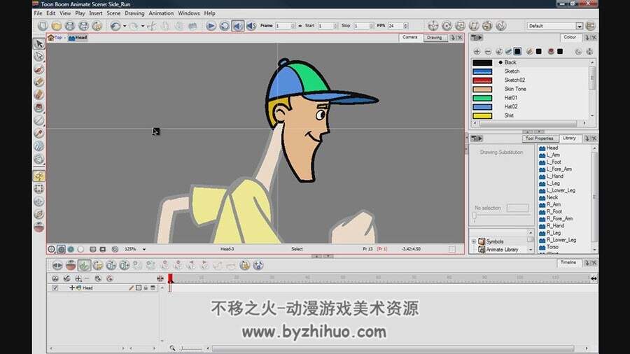 Toon Boon Animate动画技术视频教程 步行运动动画制作教学 附源文件