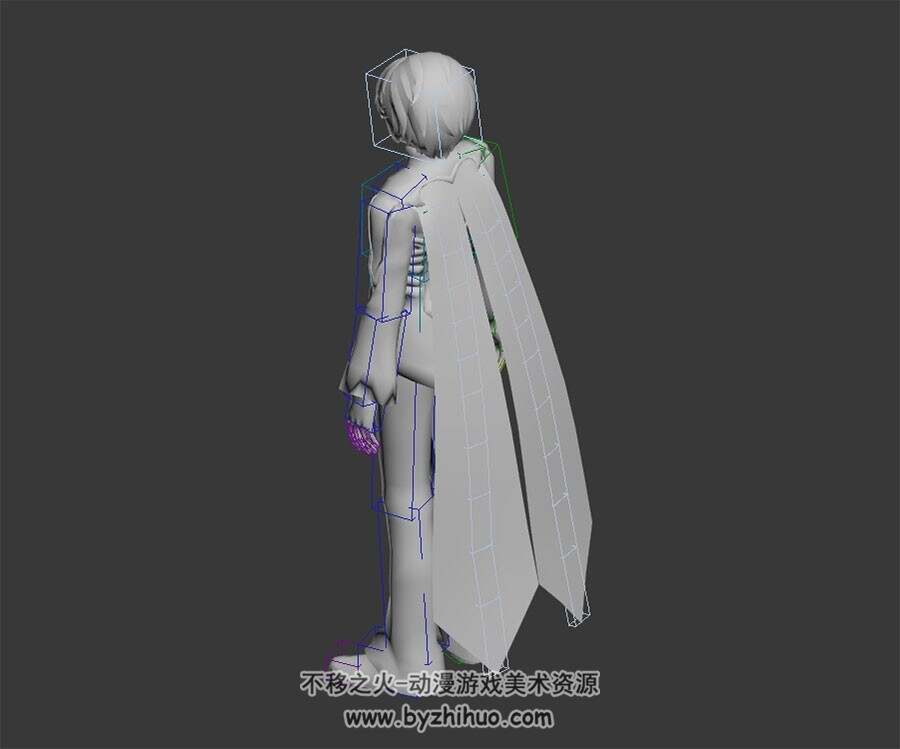 热情传说男主角3DMax模型带绑定无贴图下载