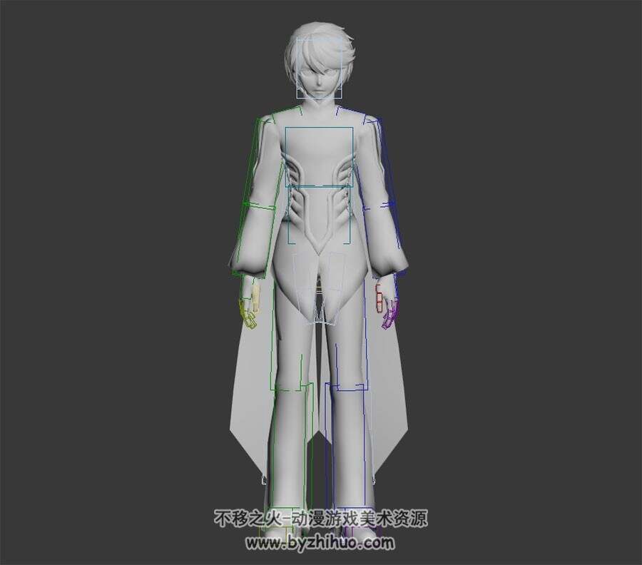 热情传说男主角3DMax模型带绑定无贴图下载