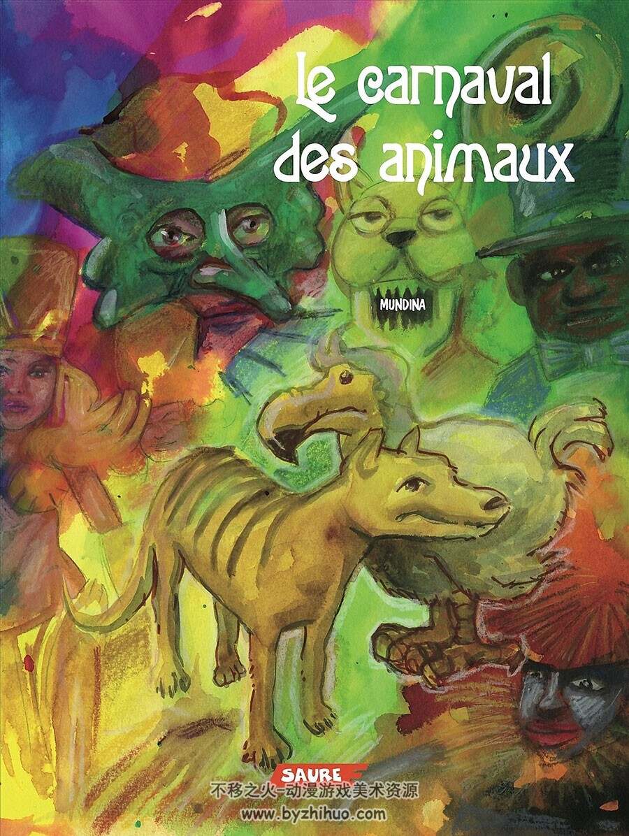 Le Carnaval des Animaux 全一册 法语手绘彩色动物拟人漫画