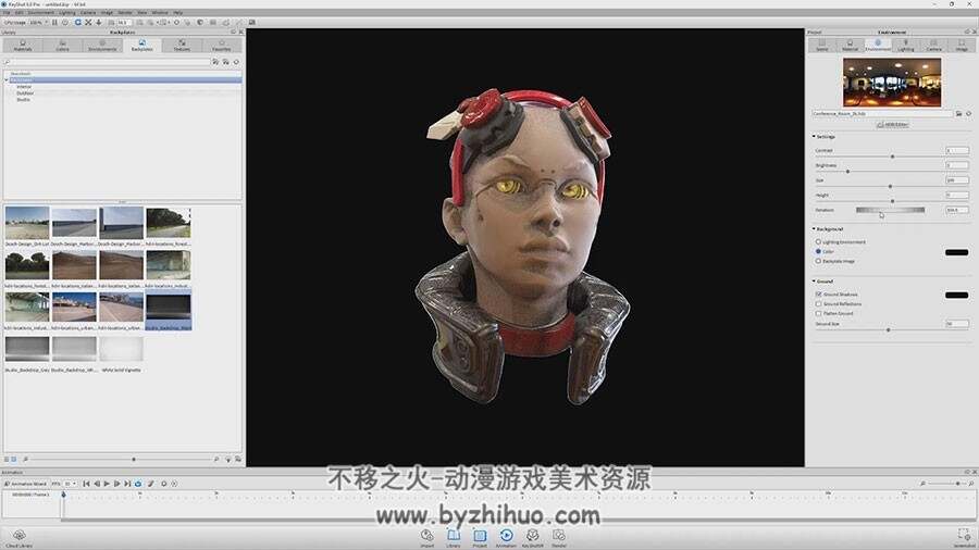 ZBRUSH & PS角色设计教学 科幻游戏人物头部雕刻设计视频教程 附源文件