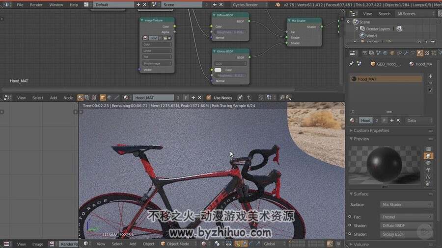 Blender渲染技术视频教程 逼真的材质渲染教学 附源文件