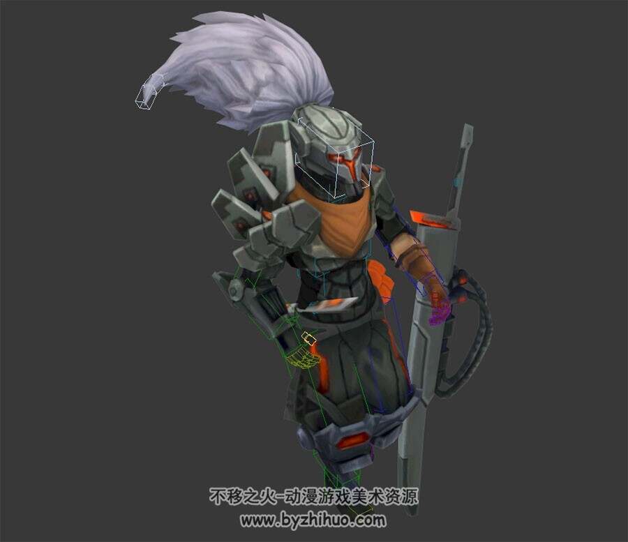 LOL英雄联盟源计划亚索带绑定休闲动作3dMax模型