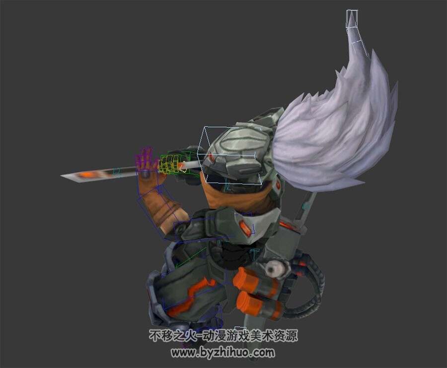 LOL英雄联盟源计划亚索带绑定休闲动作3dMax模型