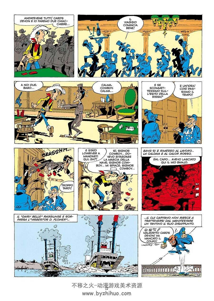 Lucky Luke 2-3册 Morris 意大利语彩色卡通搞笑漫画