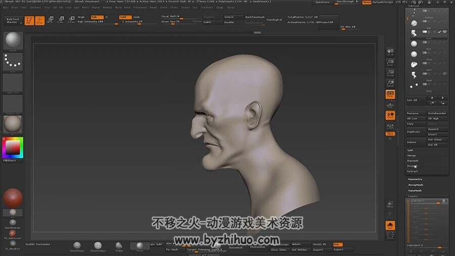 Modo & ZBrush模型制作视频教程 超精细角色建模教学