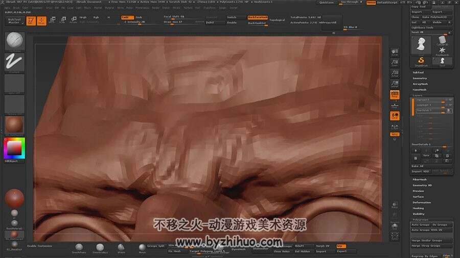 Modo & ZBrush模型制作视频教程 超精细角色建模教学