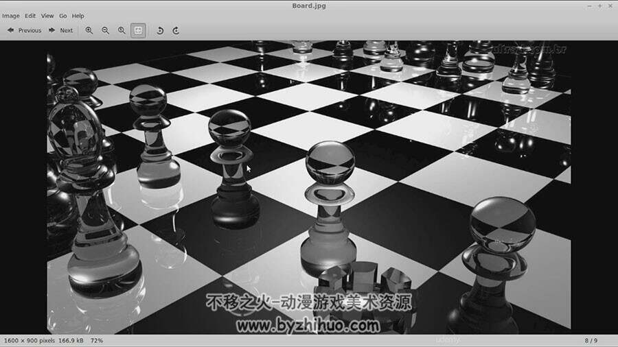 Blender精细建模视频教程  国际象棋高精模贴图渲染教学 附源文件