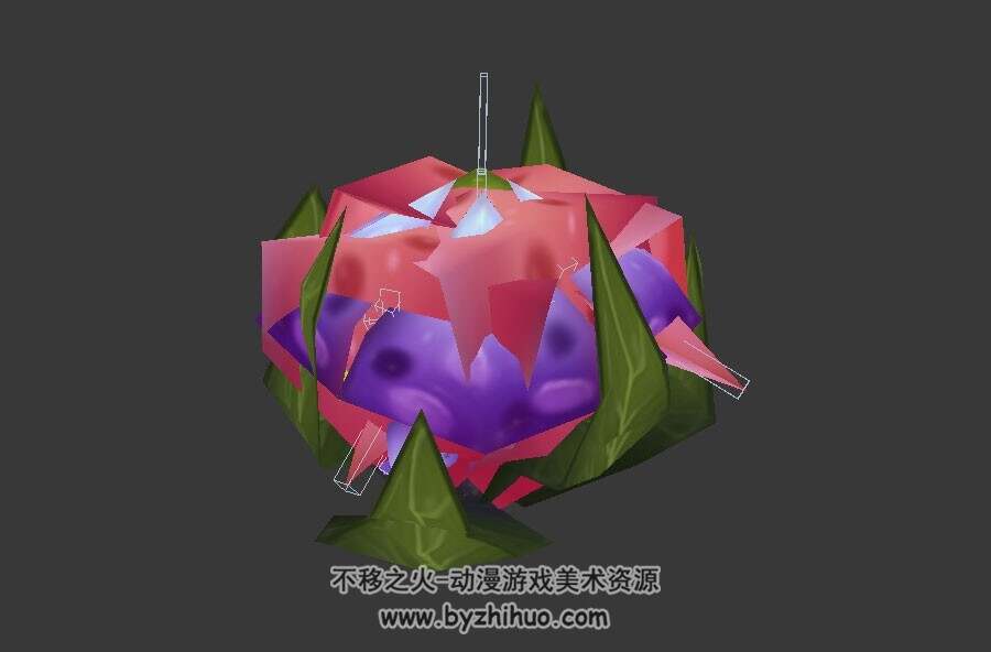 仙侠玄幻类植物花妖3DMax模型带绑定全套动作下载