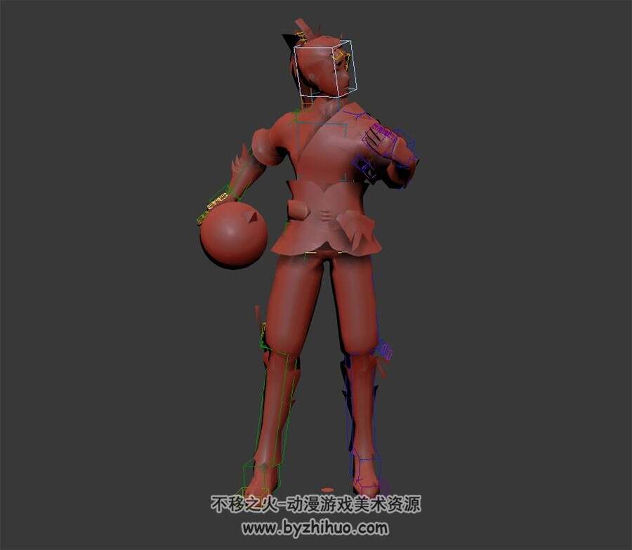 古装人物篮球舞蹈动画3DMax模型无贴图下载