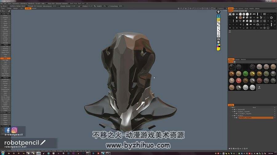 3DCoat角色雕刻教学 角色建模入门基础视频教程 附源文件