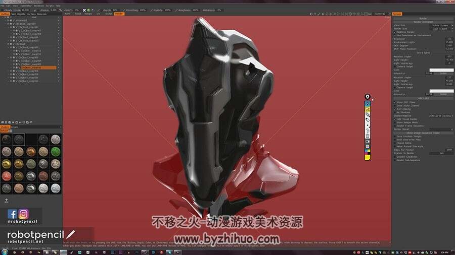 3DCoat角色雕刻教学 角色建模入门基础视频教程 附源文件