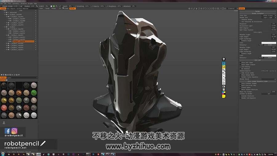 3DCoat角色雕刻教学 角色建模入门基础视频教程 附源文件