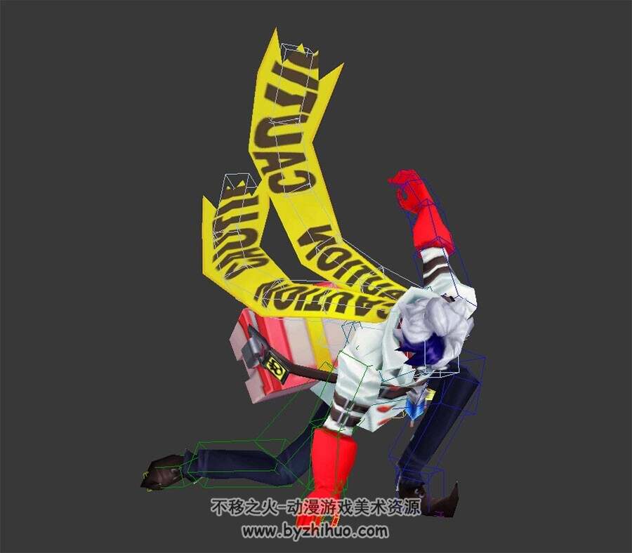 王者荣耀角色英雄人物扁鹊化身博士3dMax模型带绑定出场休闲待机动作