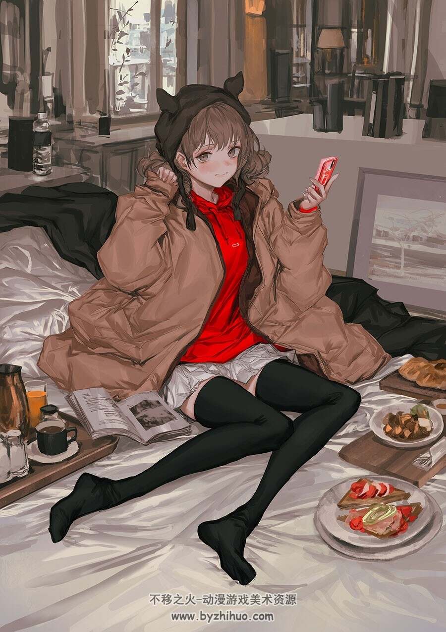 二次元女孩多种风格美术绘画素材插画壁纸图包分享下载 852P