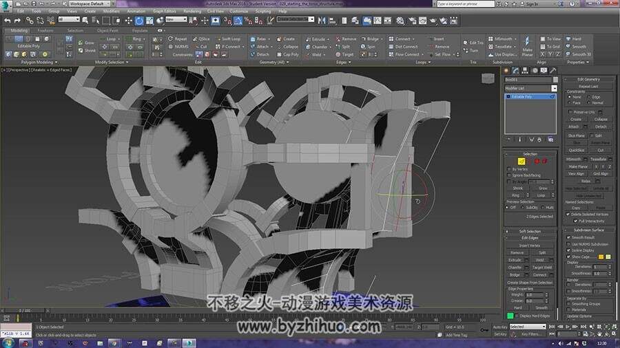 3dsMax建模视频教程  高精度机器人建模教学 附源文件